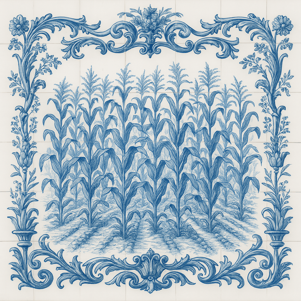 Galletas artesanales sobre maíz azul